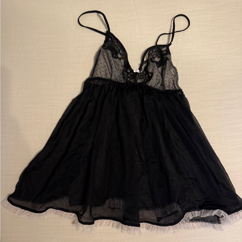 Elegant Black Lace babydoll top